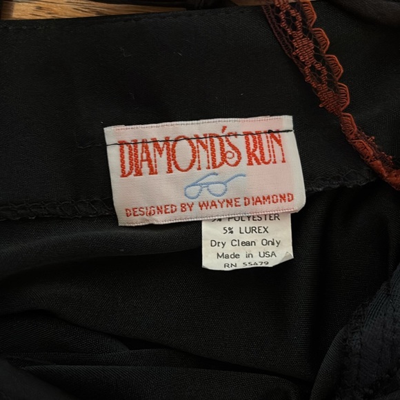 Vintage 1980’s Diamond’s Run sleeveless black sequin peplum midi dress Size 9/10 - Picture 3 of 17